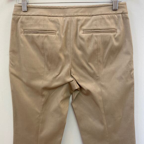 Tory Burch Trouser Pants Tessa Khaki Tan Relaxed Preppy Dress Work Size 4 - Picture 5 of 5